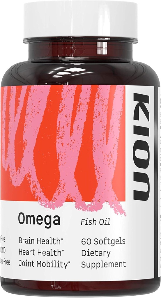 Kion Omega - Omega 3 Fatty Acid Supplements - DHA Supplements - Mini Fish Oil Softgels - Omega 3 DHA EPA Fish Oil Pills - Fish Oil 1,000 mg - 30 Servings