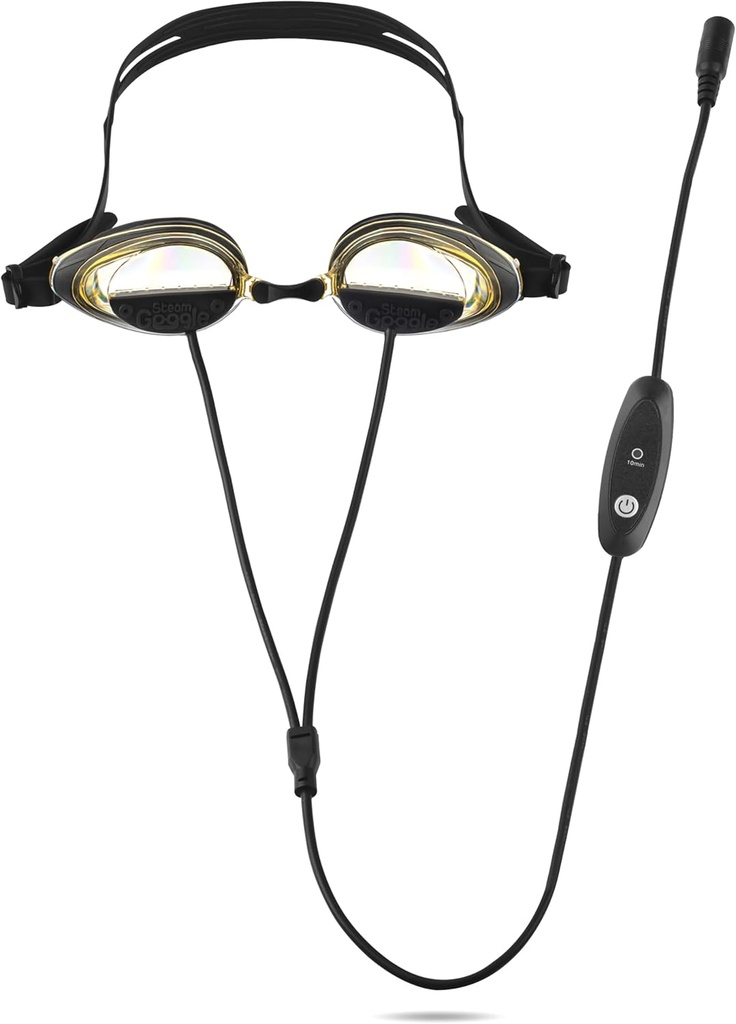 SteamGoggle-Powerful New Dry Eye/Stye Treatment, View Phone/TV During Moist Heat Treatment, Effectively Unclogs Oil Glands for Relief from MGD/Blepharitis/Styes/Chalazions/Irritated Eyes