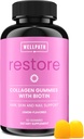 WellPath Collagen Gummies with Biotin - Hair Skin & Nails Vitamins | Lemon Flavor Chews | Anti-Aging Collagen & Biotin Gummies | Beauty, Hair Growth Vitamin Supplement, 60 Ct