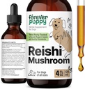 Forever Puppy Red Reishi Mushroom Tincture for Dogs - Immune Support Supplement - Mushroom Drops w/Reishi Extract - Liquid Vitamins and Supplements - All Breeds & Sizes - Sugar & Alcohol-Free - 4 oz