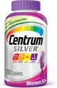 Centrum Silver Women's Multivitamin for Women 50 Plus, Multivitamin/Multimineral Supplement with Vitamin D3, B Vitamins, Calcium and Antioxidants, Gluten Free, Non-GMO Ingredients - 200 Count