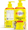 PetJesty Pure Omega 3 Oil for Dogs & Cats 26.39oz - Omega 3 Skin & Coat Support- Liquid Food Supplement for Pets - Vegan pet + DHA for Joint Function, Immune & Heart Health, Non Fish Oil Dog and Cat