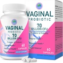 Vaginal Probiotics, PH Balance for Women, 70 Billion CFUs Womens Probiotic for Vaginal Health, Urinary, Odor Control, Flor, Ph Balance & Hormone, with Prebiotic & D-Mannose - Shelf Stable, 60 Caps