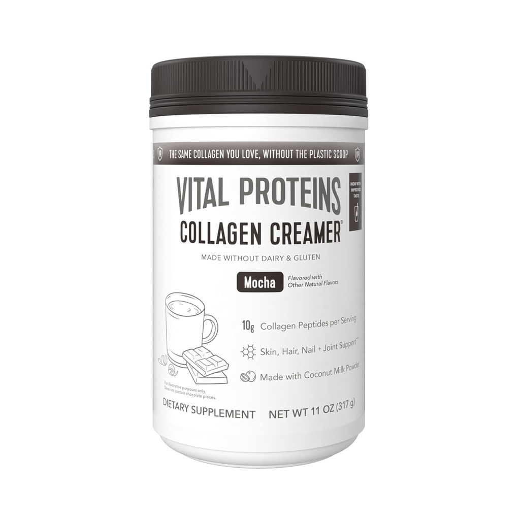 Vital Proteins Collagen Peptides Powder - Mocha Coffee Creamer for Hair, Skin & Nails Support, 11.2 Oz