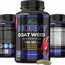 Horny Goat Weed Extra Strength -120 Capsules w. Maca, L-Arginine, Ginseng - Boost Desire, Performance, Stamina, Energy, Non-GMO Formula, 120 Capsules