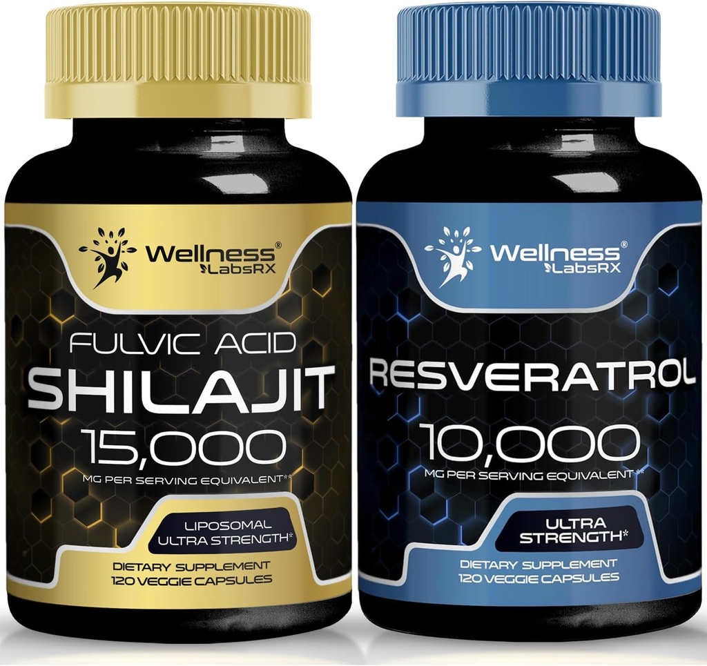 WELLNESS LABSRX Resveratrol Capsules with Shilajit Pure Himalayan Capsules