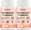 Menopause supplements for women, 120 Billion CFU Probiotic, 13-in-1 Herbs & Botanicals Complex, for Hormone Menopause, Hot Flashes, Night Sweats, Mood Swings, Sleep Disturbances, Vegan, 120 Caps