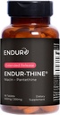 ENDUR-Thine Niacin – Pantethine, Heart & Liver Health Supplement, Efficient Formula for Optimal Absorption, Gluten Free, 500mg (90 Tablets)