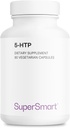 Supersmart 5-HTP 100mg per Day (High Purity) - 98% 5-HTP Supplement - Griffonia Simplicifolia Extract - 5-HydroxyTryptoPhan | Non-GMO & Gluten Free - 90 Vegetarian Capsules
