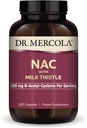Dr. Mercola NAC with Milk Thistle, 90 Servings (180 Capsules), 500 mg N-Acetyl-Cysteine Per Serving, Dietary Supplement, Supports Normal Detoxification Processes, Non-GMO