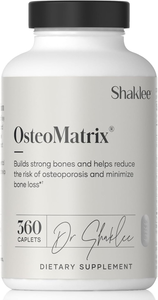 Shaklee OsteoMatrix® - Build & Maintain Strong Bones - 100% DV Calcium & Magnesium - Vitamins D & K - Zinc, Manganese - Clinically Tested for Absorption - 360 Caplets