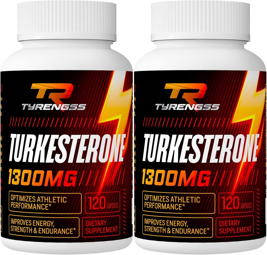 Turkesterone Supplement 1300mg Ultra High Strength (Ajuga Turkestanica Extract Std. to 20% Turkesterone), for Athletic Performance & Muscle Mass,240 Capsules