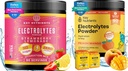 KEY NUTRIENTS Electrolyte Power Duo: Tropical Peach Mango & Juicy Strawberry Lemonade – Hydration & Endurance, Zero Sugar & Calories – 180 Servings