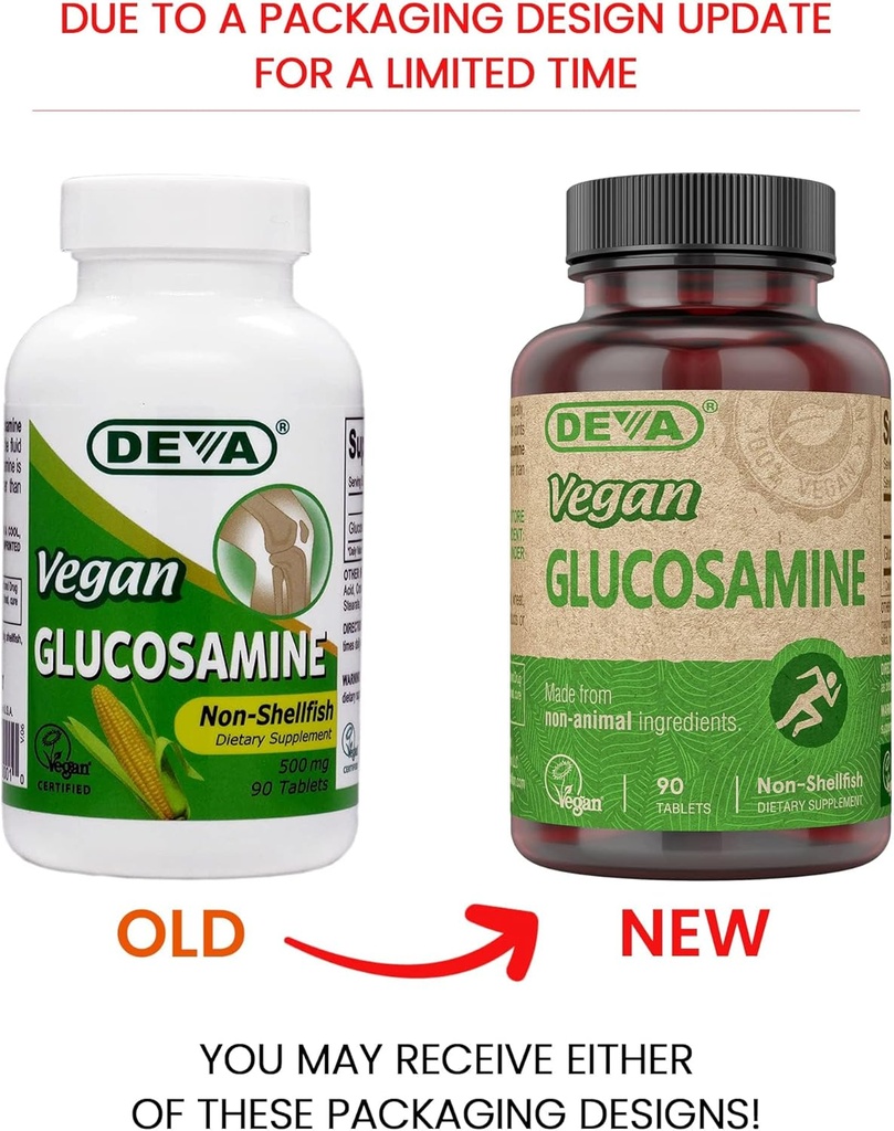 DEVA Vegan Glucosamine 90 Tabs (Pack of 2)