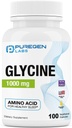 Puregen Labs Glycine 1000mg [High Potency] 100 Vegetarian Capsules, Promotes Healthy Sleep | No Harmful Additives | Non-GMO, NO Gluten and Dairy | Made in USA - 100 Servings