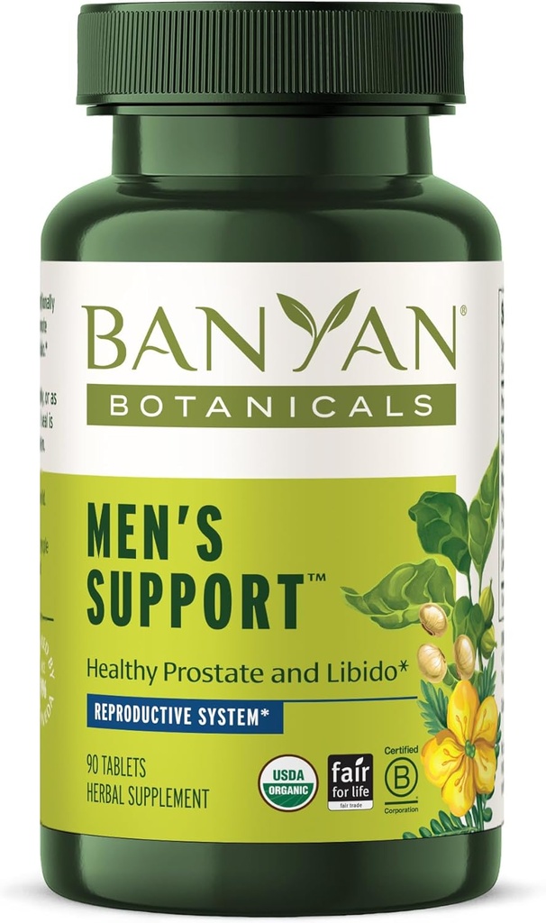 Banyan Botanicals Men’s Support Tablets – with Organic Gokshura (Tribulus Terrestris), Mucuna & Ashwagandha Root to Support Reproductive Health* – 90 Tablets – Non GMO Sustainably Sourced Vegan