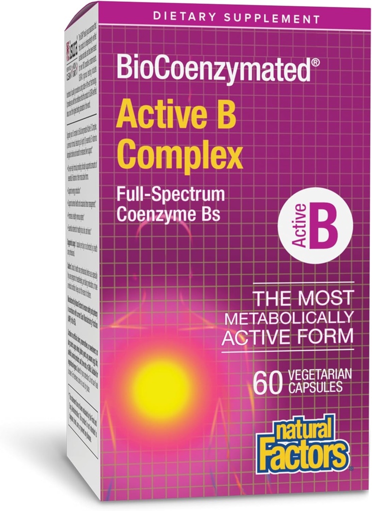 Natural Factors, BioCoenzymated Active B Complex, 60 Capsules (60 Servings)