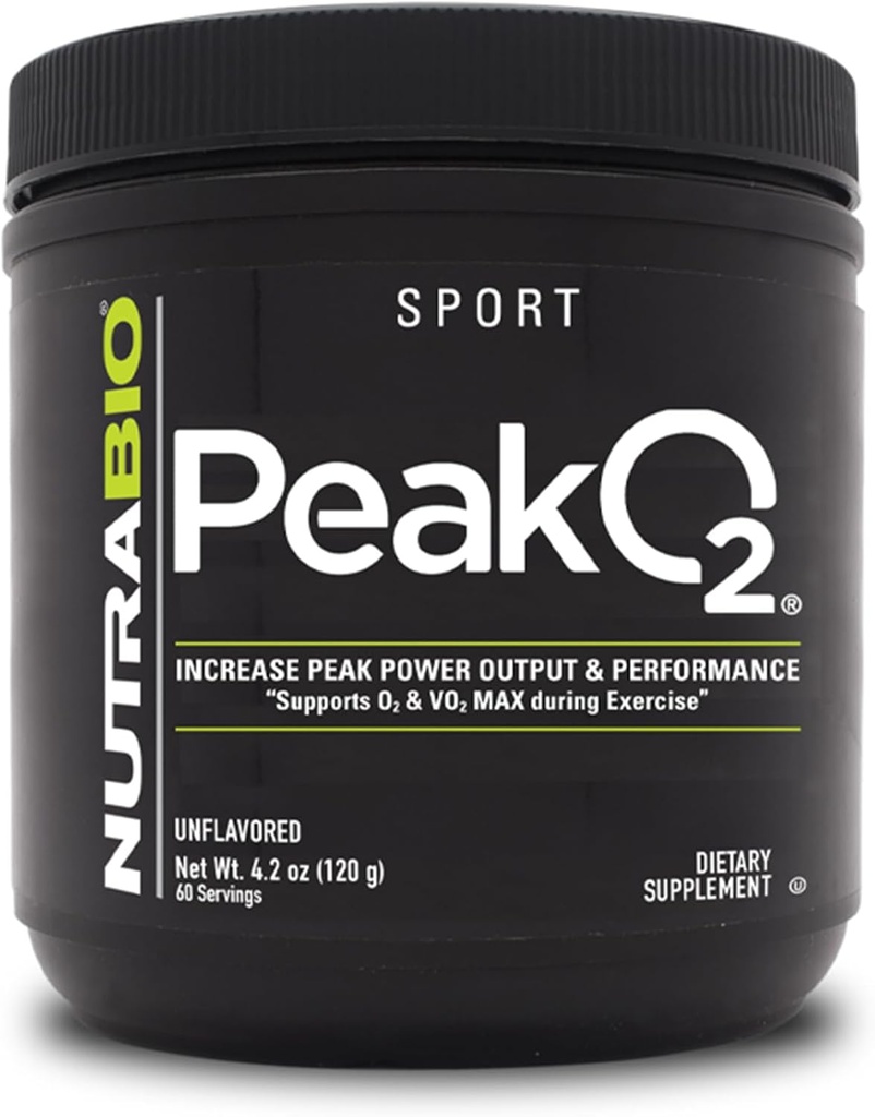 NutraBio Peak O2, Unflavored, 4.2 oz (120 g), Labs