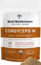 Real Mushroom Cordyceps Mushroom Powder - Cordyceps Mushroom Energy and Performance - Organic Cordyceps Powder with Beta-Glucans, Vegan Supplement, Non-GMO, 150 Servings