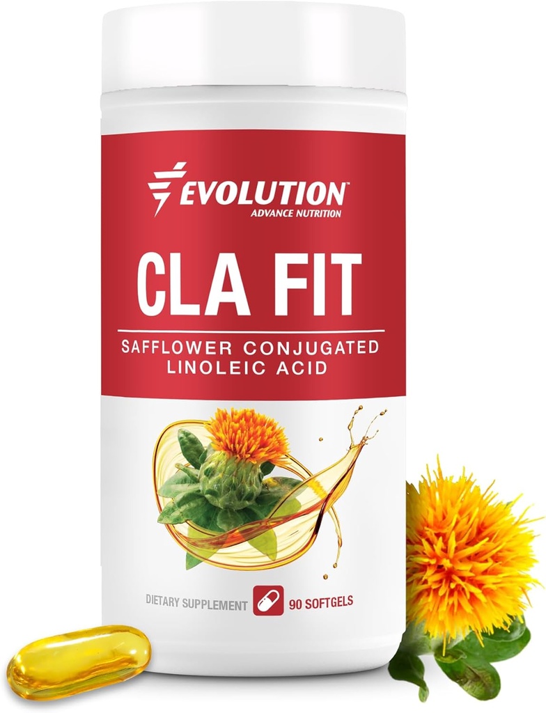Evolution Advance Sport Nutrition CLA Fit 2,400 mg – Conjugated Linoleic Acid Supplement - Support Lean Muscle Mass, Promote Energy – Non-GMO, Gluten-Free (90 Softgels), 800 mg Per Softgel
