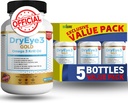 Dry Eye 3 Gold Omega 3 Krill Oil Extra Strength, 60 Softgels, Dry Eye Support, Non-GMO, Gluten Free, Sugar Free (5)