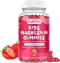 Magnesium Gummies for Kids - Magnesium Citrate Supplement with Vitamin B6, L-theanine, Chamomile & Lemon Balm - Calm Magnesium for Kids & Adults Sleep, Relaxation, Strawberry Flavor 60 Gummies