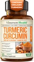 Turmeric Curcumin Supplement with Black Pepper Extract - High Potency Organic Turmeric 1400mg & 95% Curcuminoids for Joint & Digestive Health - Joint Support Supplement - 60 Vegan Curcuma Capsules