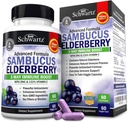 BioSchwartz Elderberry Capsules 60 Count + Probiotic 40 Billion CFU 60 Count Bundle