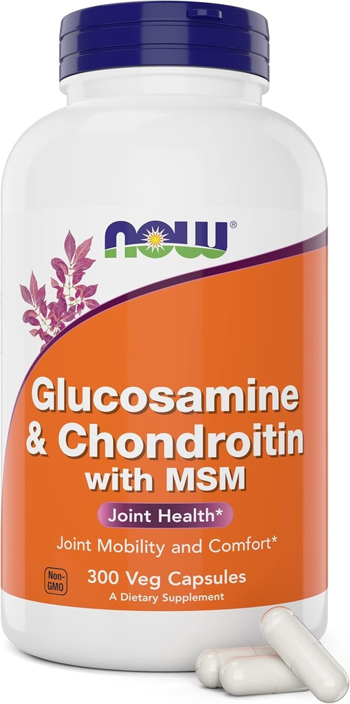 Now Glucosamine & Chondroitin with MSM, 300 Capsules