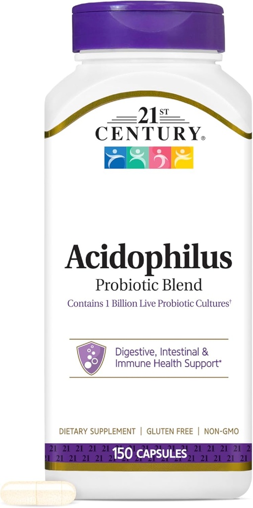 21st Century Acidophilus Probiotic Blend Capsules, 150 Count