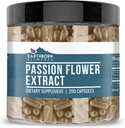 Earthborn Elements Passion Flower Extract 200 Capsules, Pure & Undiluted, No Additives