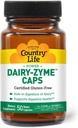 Country Life Dairy-Zyme - Digestive Enzymes for Dairy Relief - Lactase Enzyme Supplement for Lactose Intolerance - 6000 Lactase Units - Gluten-Free, Non-GMO - 50 Vegan Capsules