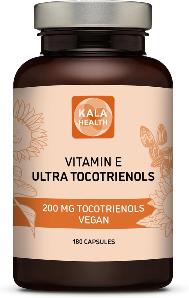 Ultra Tocotrienol 200mg Vitamin E Vegan – All 4 tocotrienols - Alpha Tocotrienol + Beta Tocotrienol + Gamma Tocotrienol + Delta Tocotrienol – No Tocopherols (180)