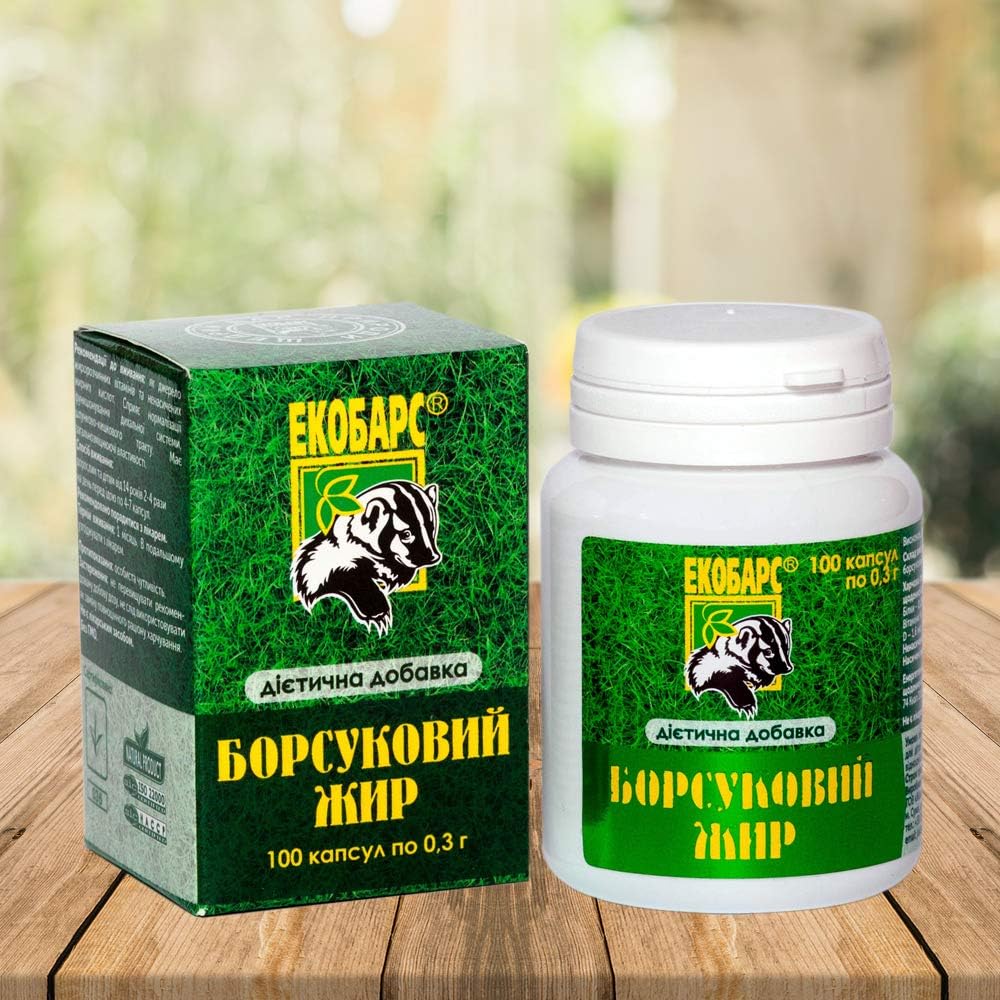 Badger Fat 100 Capsules Natural Source of Polyunsaturated Fatty Acids