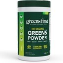 Greens First Original Greens Powder - 49 Superfoods - Organic Fruits & Veggies - Prebiotics, Probiotics & Digestive Enzymes - Antioxidant Smoothie - Dairy Free, Vegan & Non-GMO (Mint, 60 Servings)