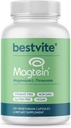 BESTVITE Magtein Magnesium L-Threonate Capsules - 2000mg per Serving (120 Vegetarian Capsules) - Patented and Bioavailable Magnesium - No Stearates - No Fillers - Vegan - Non GMO - Gluten Free