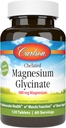 Carlson - Magnesium Glycinate, 200 mg, Superior Absorption, Heart Health, Muscle Function, Bone Support, 120 Tablets