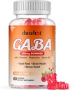 GABA Gummies 500mg for Cortisol Balance, Stress Relief Gummies for Adults Sleep, Brain, Immune Support, GABA Chewable Supplement with L-Theanine & Magnesium & Vitamin B6, Sugar Free, Vegan, 60