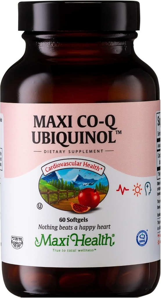 CoQ10 Ubiquinol - CoQ10 100mg Softgels - Kosher Co Q 10 Supplement for Cardiovascular Health - Superior Absorption - Co Q10 Supplement Ubiquinol 100mg for Cellular Energy - Coenzyme CoQ 10 (60 Count)