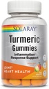 SOLARAY Turmeric Gummies w/Ginger | Healthy Heart & Inflammation Response Support | Vegan, Gluten Free | 30 Serv, 60 Ct