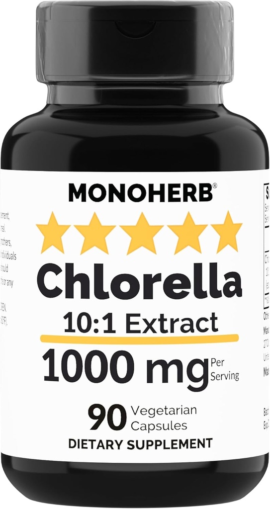 MONOHERB Chlorella Extract 1000 mg - 90 Vegetarian Capsules