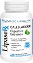 Gallbladder Formula, Lipase, Protease and Amylase Digestive Enzymes to Reduce Bloating - Vegetarian Formula, 60 Veg Capsules