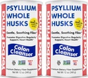 Yerba Prima Psyllium Whole Husks, Colon Cleanser 12 oz (Pack of 2) - All Natural Dietary Fiber, Pure Premium Psyllium, Lab-Tested Non-GMO, Gluten-Free Fiber, Made in The USA
