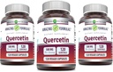 Amazing Formulas Quercetin 500mg Veggie Capsules Supplement | Non-GMO | Gluten Free | Supports Overall Health & Well Being (120 Count | 3 Pack)