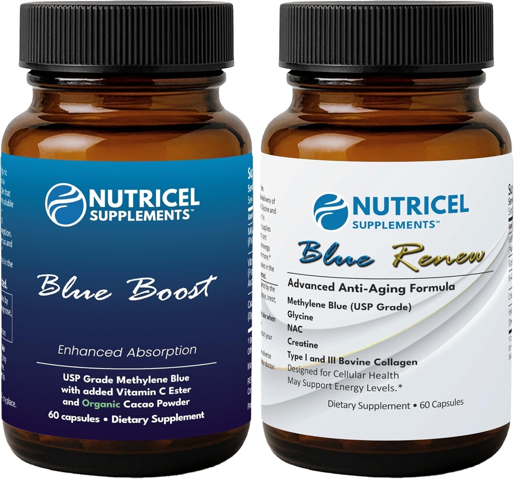 Nutricel Methylene Blue Capsules - Boost and Renew (2 Product Bundle)