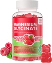 90 CT Magnesium Glycinate Gummies 1000mg - Sugar Free Magnesium Potassium Supplement with Vitamin D, B6, CoQ10 for Calm Mood & Sleep Support - 90 Raspberry Gummies
