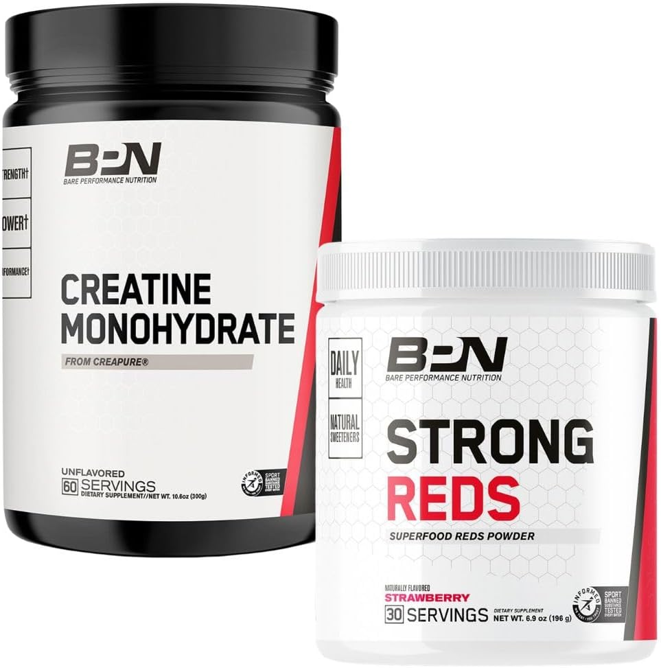 BARE PERFORMANCE NUTRITION BPN Creatine Monohydrate & Strong Reds Bundle