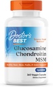Doctor's Best Glucosamine Chondroitin Msm with OptiMSM Capsules, Joint Support Supplement Supports Healthy Joint Structure, Function & Comfort, Non-GMO, Gluten Free, Soy Free, 360 Count