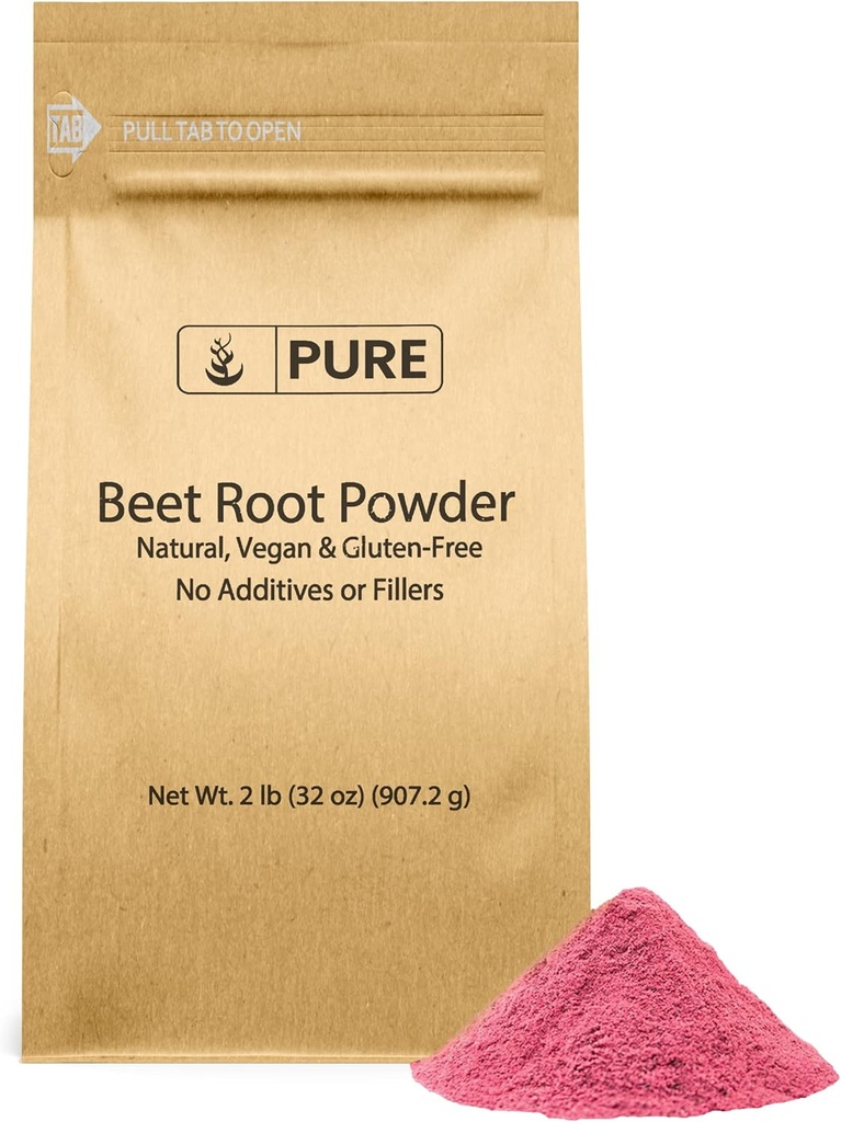 Pure Original Ingredients Beet Root Powder (2lb) Smoothies, Rich Color, Non-GMO, Folate