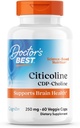 Doctor's Best Citicoline CDP-Choline, Supports Brain Health, Non-GMO, Gluten Free, Soy Free, Vegan 60 Veggie Caps